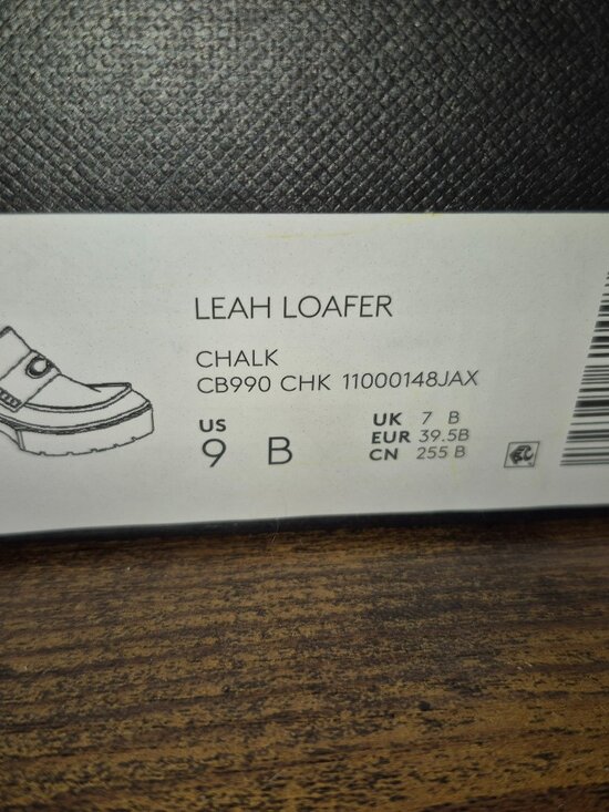NWB Cream Coach - Leah notched sole loafers (9) - Picture 7 of 8